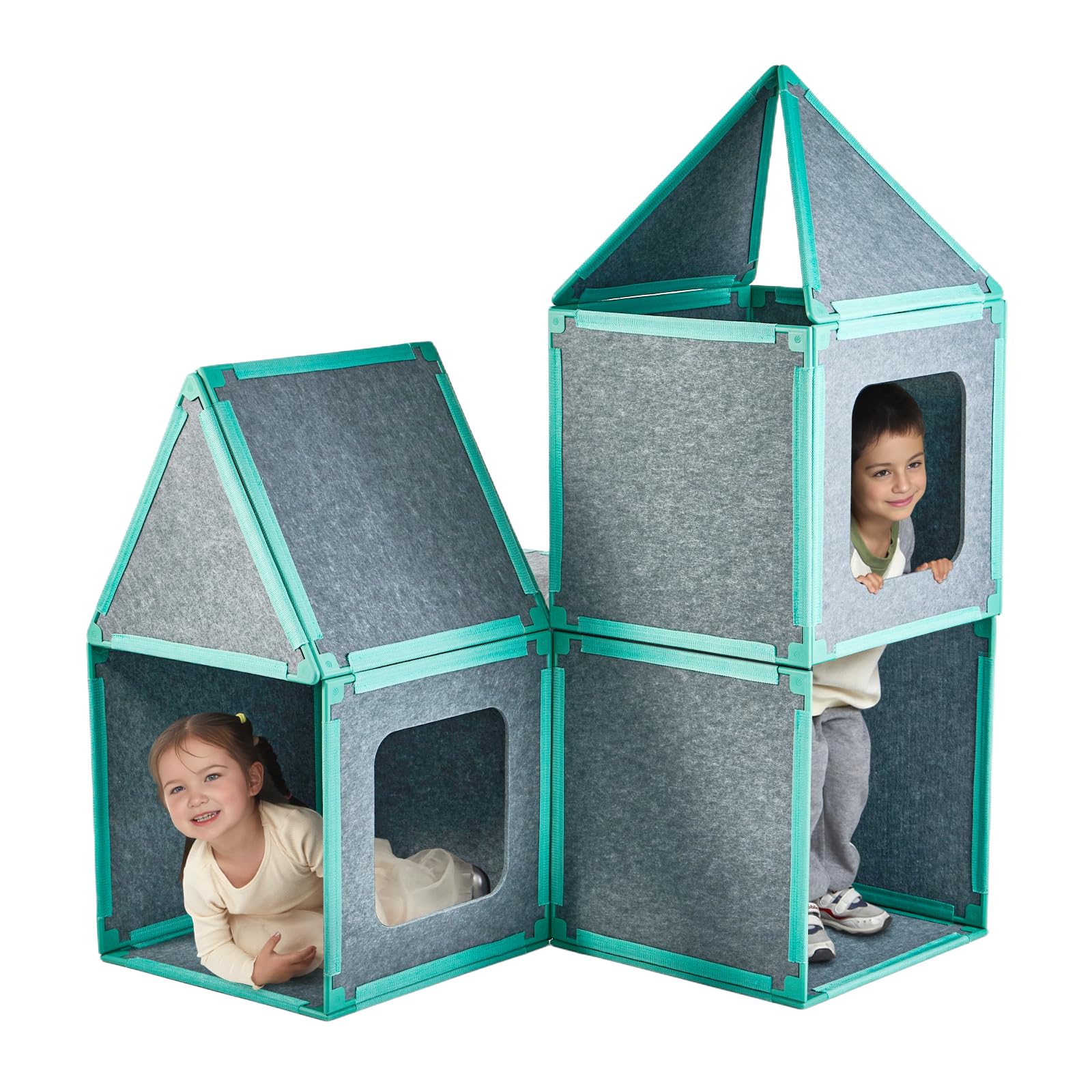 20-Piece Magnetic Fort Building Kit for Kids – Giant Modular Playhouse Panels, STEM Construction Toy for Creative Indoor Play, Ages 3+